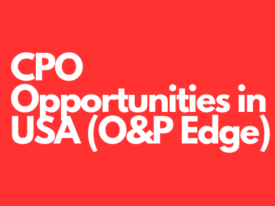 CPO Opportunities in O&Pedge